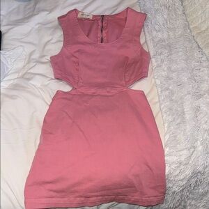 Pink Cutout Mini Dress